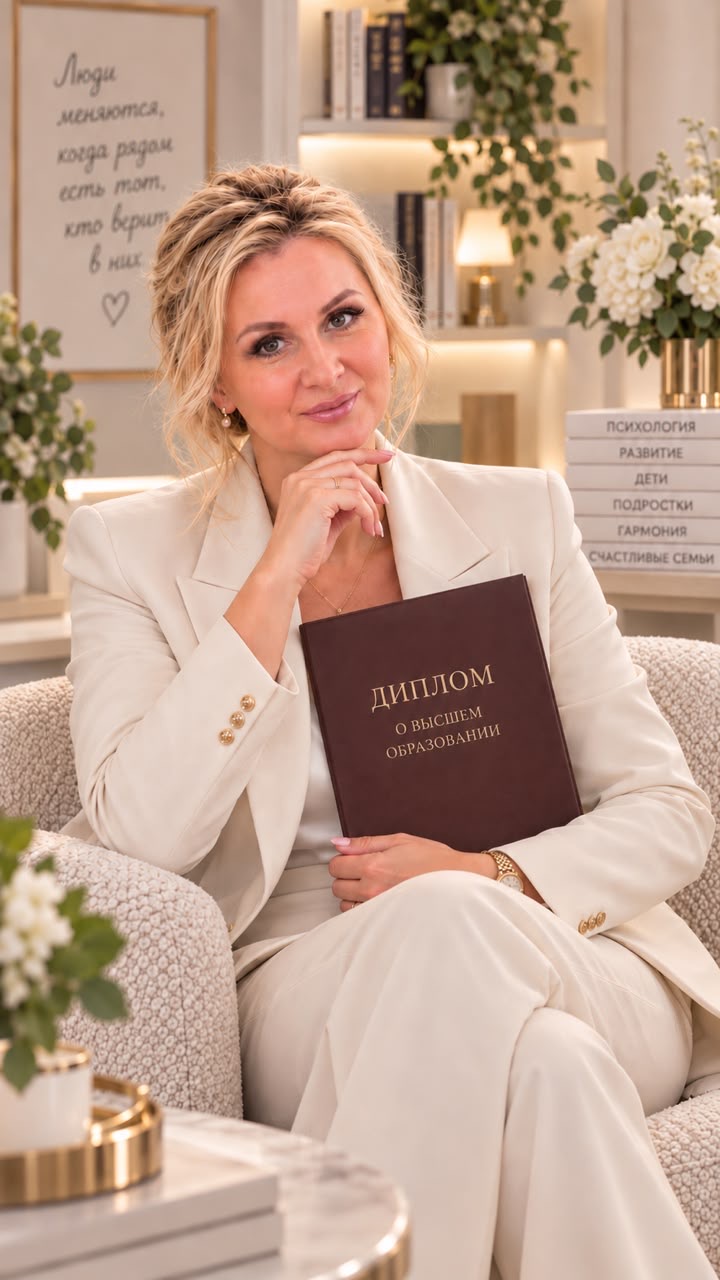 Юлия Скопинцова с дипломом о высшем образовании